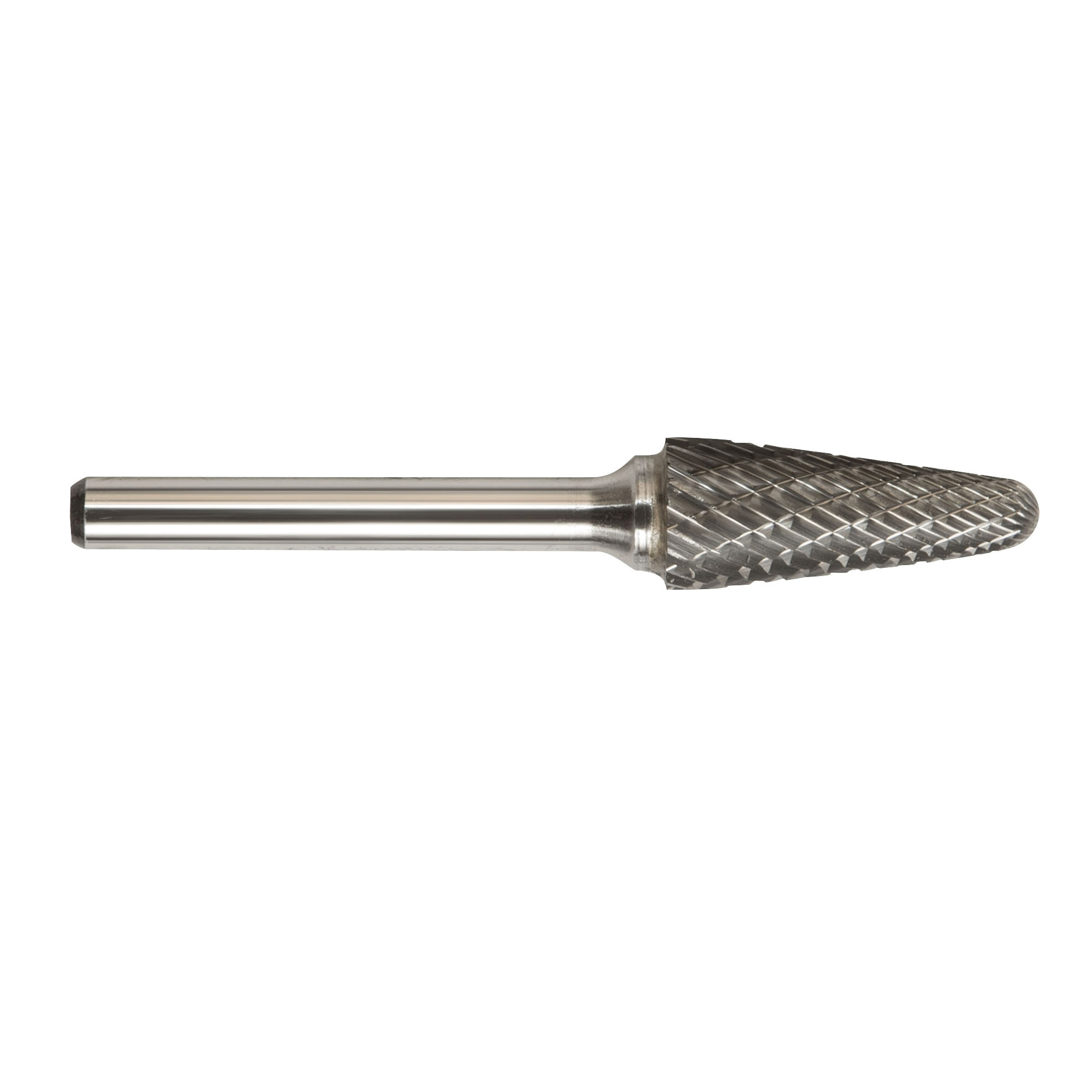 Magnum 7L116ADC 7000L Carbide Burr, Radius End, Taper Head, 1/4 in Dia Head, 5/8 in L of Cut, Double Cut - Carbide Burrs